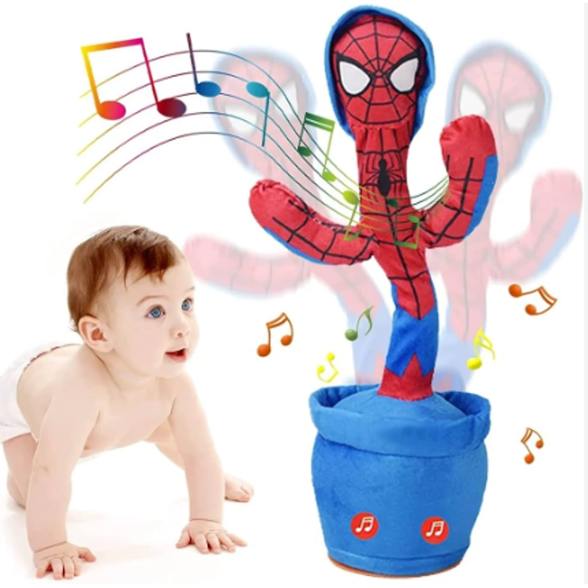 Spiderman Rechargeable Dancing Talking Cactus Plush Toy