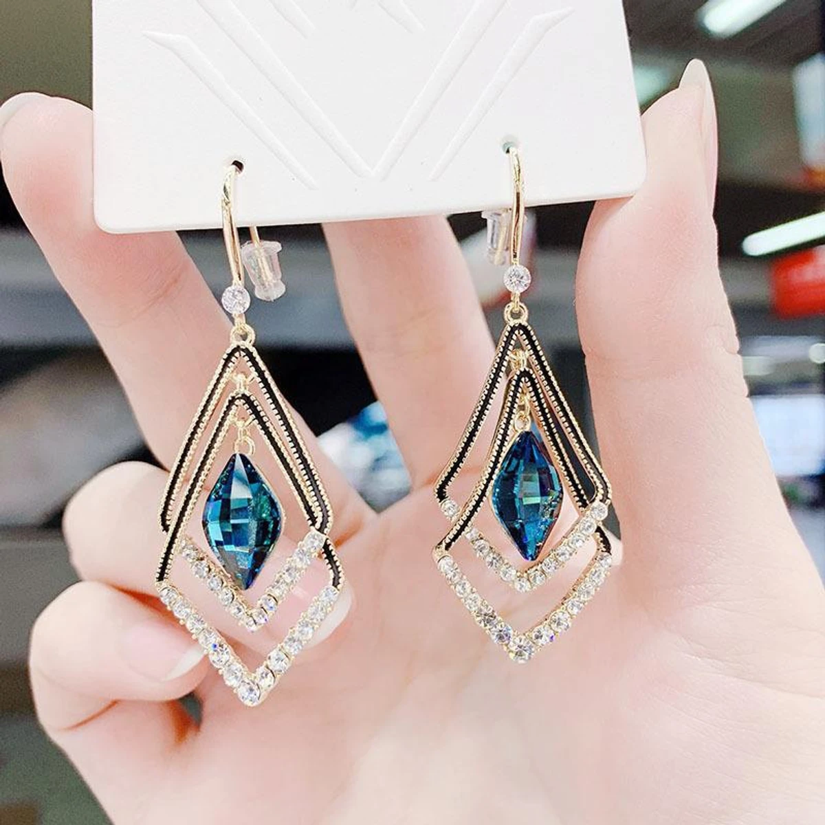 Retro Crystal Earrings